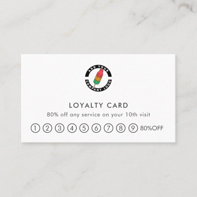 Modern Logo Simple Business Loyalty Card (Front)