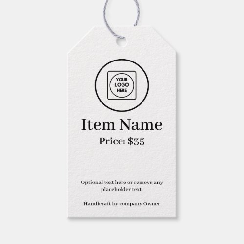 Modern Logo Simple Custom Business Label price tag