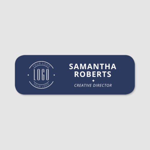 Modern logo simple employee magnetic safety pin name tag