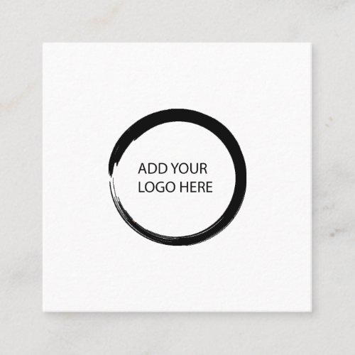 Modern logo social media professional simple white square business card