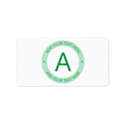 Modern Logo Style Monogram  Green  White Label