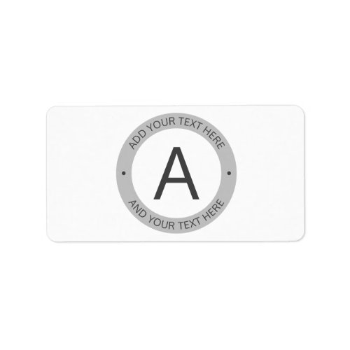 Modern Logo Style Monogram  White  Grey Label