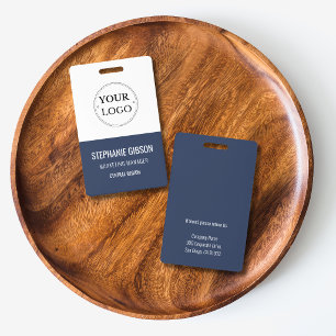 Modern Logo Template Employee Name ID Badge