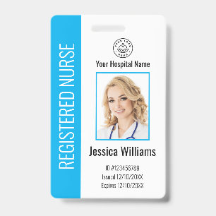 Modern Logo Template Employee Photo Name Nurse ID Badge