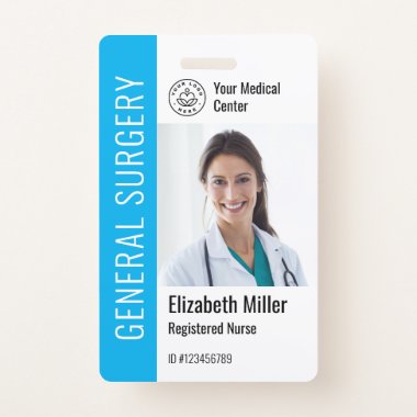 Modern Logo Template Employee Photo Name Nurse ID Badge 2022