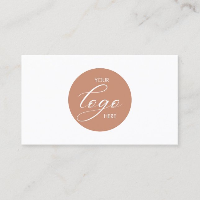 Modern logo Terracotta Elegant Business Card (Front)