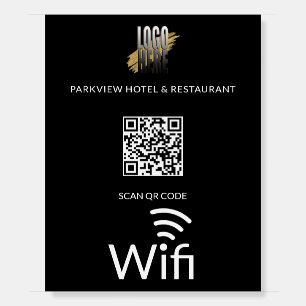 Modern Logo Wifi  with QR Code Foam Board