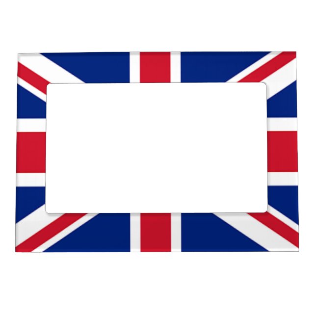 modern london union jack british flag magnetic photo frame (Front)