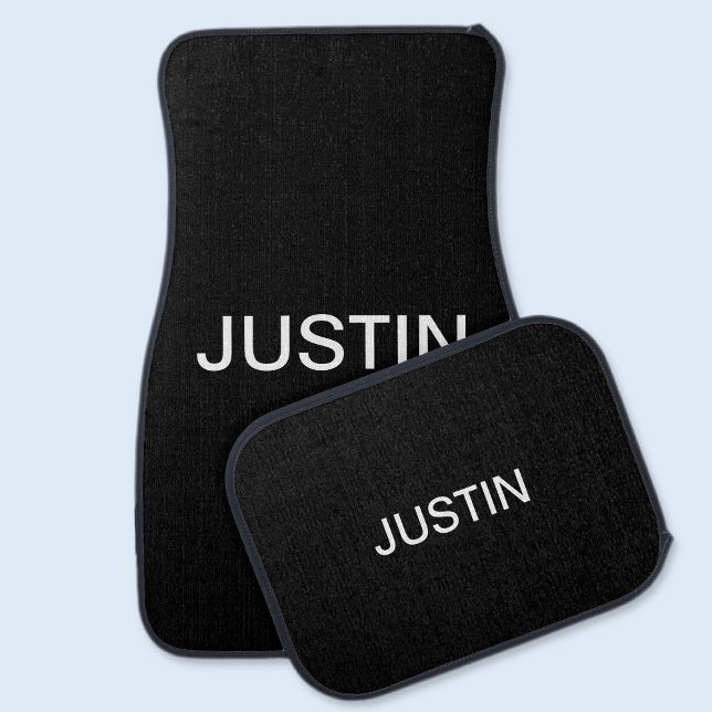 Modern Looking Bold Black White Text Car Floor Mat (Creator Uploaded)