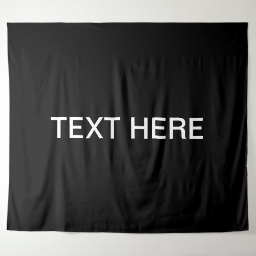 Modern Looking Bold Black White Text Tapestry