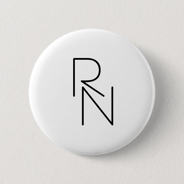 Modern Looking Overlapping Initials Button (Front)