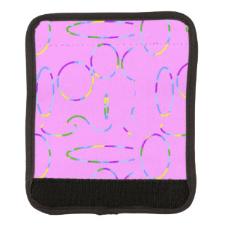 Modern Loops Pink Magenta Luggage Handle Wrap