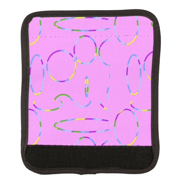 Modern Loops Pink Magenta Luggage Handle Wrap (Front)