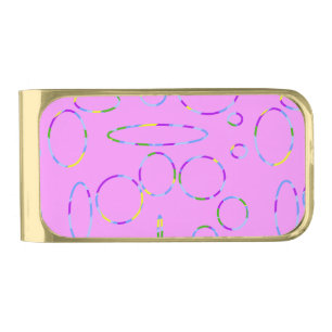 Modern Loops Pink Magenta Money Clip