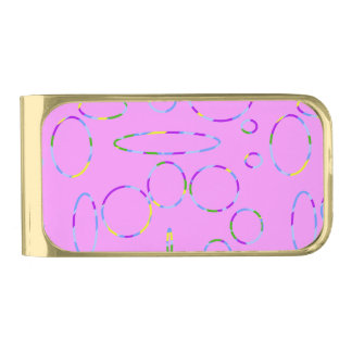 Modern Loops Pink Magenta Money Clip