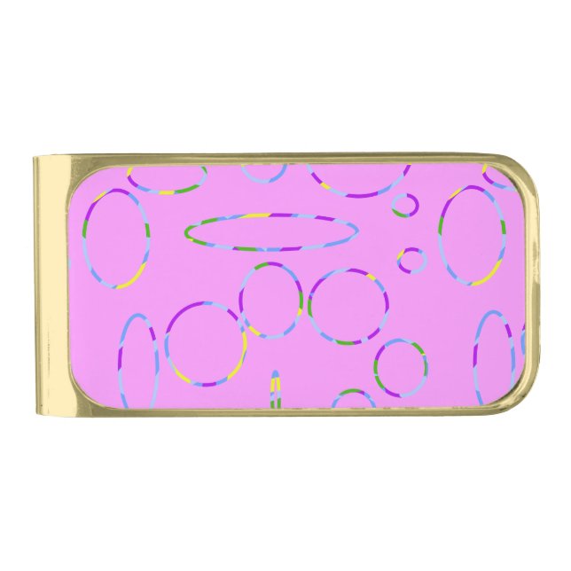 Modern Loops Pink Magenta Money Clip (Front)