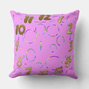 Modern Loops Pink Magenta Throw Pillow