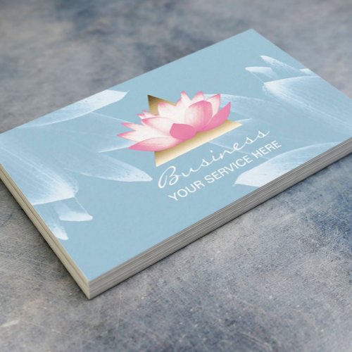 Modern Lotus Flower Elegant Spa  Salon Business Card