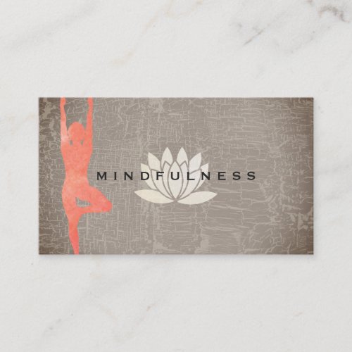 Modern Lotus Flower Yoga Pose Business Card