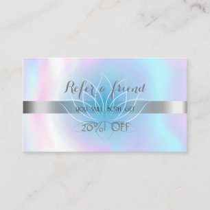 Modern Lotus,Holographic Referral Card