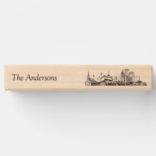 Modern Louisville Wedding Guestbook Lawn Game Topple Tower