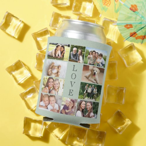 Modern Love 10 Photo Collage Sage Can Cooler