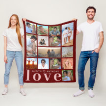 Modern LOVE 14 Photo Collage Custom Color