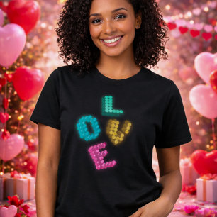 Modern Love 3D Aesthetic Pastel Glow Graphic T-Shirt