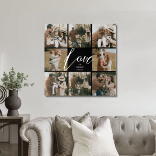 Modern Love 8 photo collage Frame Black Acrylic Print