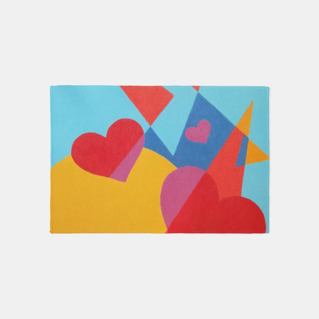 Modern Love Abstract Rug (Front)