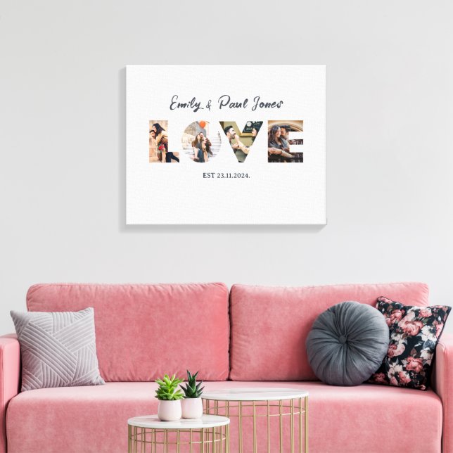 Modern LOVE  Canvas Print (Insitu(LivingRoom))