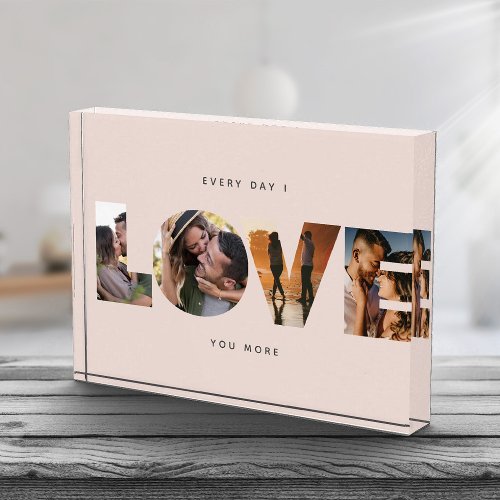Modern LOVE Collage Cutout Valentine's Day Photo Block