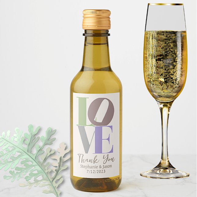Modern Love Custom Wedding Favor   Wine Label (Creator Uploaded)