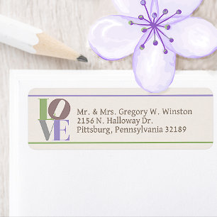 Modern Love Custom Wedding Label