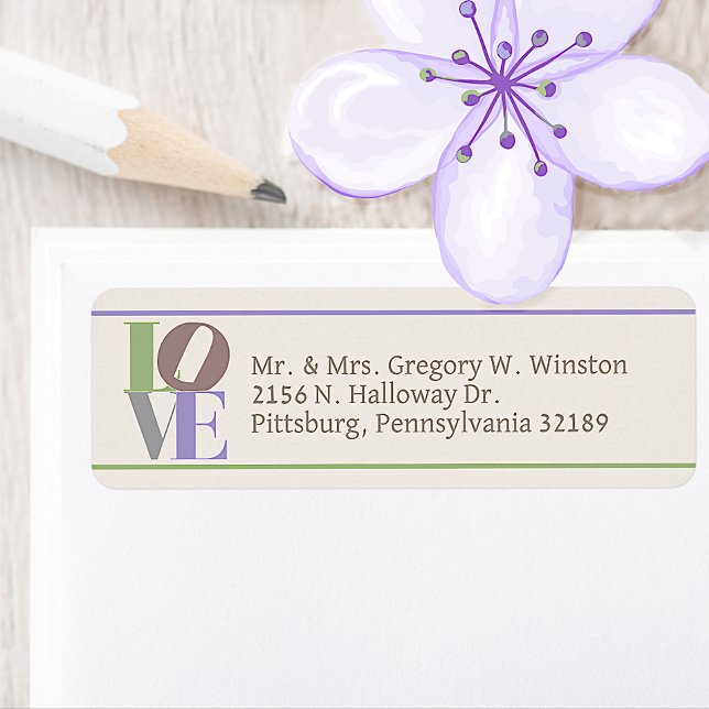 Modern Love Custom Wedding  Label (Creator Uploaded)