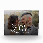 Modern Love Custom Wedding Photo Couples Monogram Block<br><div class="desc">Celebrate your love story with this Modern Love Custom Wedding Photo Couples Monogram Print — a timeless keepsake designed to turn your favorite moment into elegant home décor. Featuring your chosen photo paired with a clean, contemporary monogram, this personalized artwork makes the perfect gift for weddings, engagements, anniversaries, or a...</div>