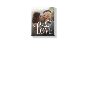 Modern Love Custom Wedding Photo Couples Monogram Canvas Print