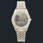 Modern Love Custom Wedding Photo Couples Monogram Watch<br><div class="desc">Celebrate your love story in a timeless way with the Modern Love Custom Wedding Photo Couples Monogram Watch — a beautifully personalized timepiece designed to honor your most meaningful moments. This elegant watch showcases your favorite couple photo paired with a clean, modern monogram, creating a one-of-a-kind accessory that’s both sentimental...</div>