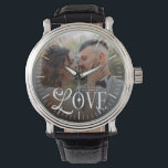 Modern Love Custom Wedding Photo Couples Monogram Watch<br><div class="desc">Celebrate your love story in a timeless way with the Modern Love Custom Wedding Photo Couples Monogram Watch — a beautifully personalized timepiece designed to honor your most meaningful moments. This elegant watch showcases your favorite couple photo paired with a clean, modern monogram, creating a one-of-a-kind accessory that’s both sentimental...</div>