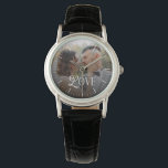 Modern Love Custom Wedding Photo Couples Monogram Watch<br><div class="desc">Celebrate your love story in a timeless way with the Modern Love Custom Wedding Photo Couples Monogram Watch — a beautifully personalized timepiece designed to honor your most meaningful moments. This elegant watch showcases your favorite couple photo paired with a clean, modern monogram, creating a one-of-a-kind accessory that’s both sentimental...</div>
