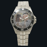 Modern Love Custom Wedding Photo Couples Newlyweds Watch<br><div class="desc">Celebrate your love story in a timeless way with the Modern Love Custom Wedding Photo Couples Watch — a beautifully personalized timepiece designed to honor your most meaningful moments. This elegant watch showcases your favorite couple photo paired with a clean, modern monogram, creating a one-of-a-kind accessory that’s both sentimental and...</div>