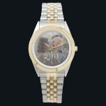 Modern Love Custom Wedding Photo Couples Newlyweds Watch<br><div class="desc">Celebrate your love story in a timeless way with the Modern Love Custom Wedding Photo Couples Watch — a beautifully personalized timepiece designed to honor your most meaningful moments. This elegant watch showcases your favorite couple photo paired with a clean, modern monogram, creating a one-of-a-kind accessory that’s both sentimental and...</div>