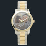 Modern Love Custom Wedding Photo Couples Newlyweds Watch<br><div class="desc">Celebrate your love story in a timeless way with the Modern Love Custom Wedding Photo Couples Watch — a beautifully personalized timepiece designed to honor your most meaningful moments. This elegant watch showcases your favorite couple photo paired with a clean, modern monogram, creating a one-of-a-kind accessory that’s both sentimental and...</div>