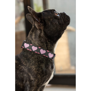 Modern Love Heart Pattern Pet Collar