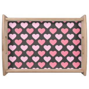 Modern Love Heart Pattern Serving Tray