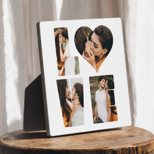 Modern LOVE Heart Photo Instagram Valentine's Day Plaque