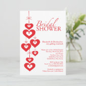 Modern Love Hearts Bridal Shower Invitation (Standing Front)