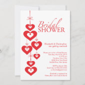 Modern Love Hearts Bridal Shower Invitation (Front)
