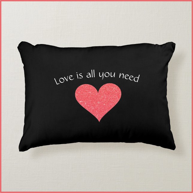 Modern Love is All You Need Heart Accent Pillow (Creator Uploaded)