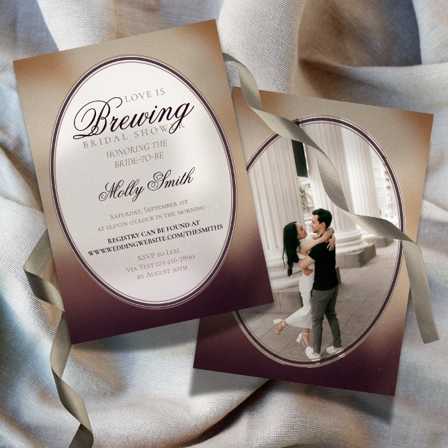 Modern Love is Brewing Coffee Bridal Shower Invitation (Modern Love is Brewing Coffee Bridal Shower Invitation)